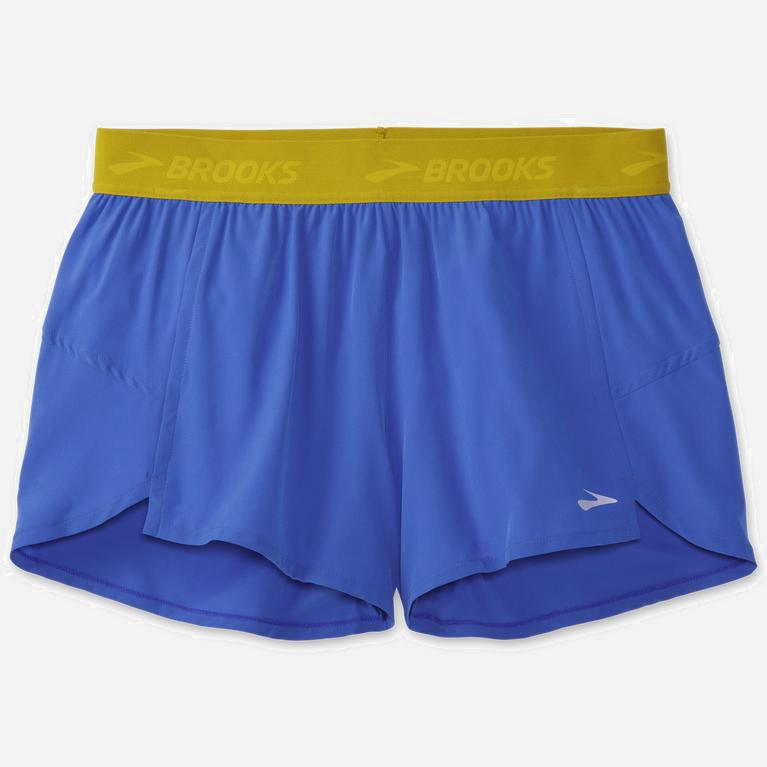 Brooks Women's Chaser 3 Running Shorts Singapore - Bluetiful/Golden Hour (95047-LEUG)